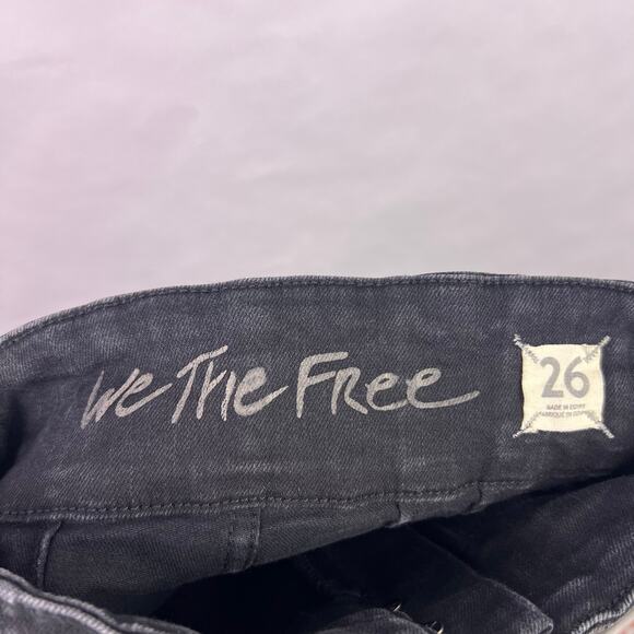 We The Free Riley Seamed High‑Rise Skinny Jeans in Faded Black Denim – Size 26 - Picture 6 of 9